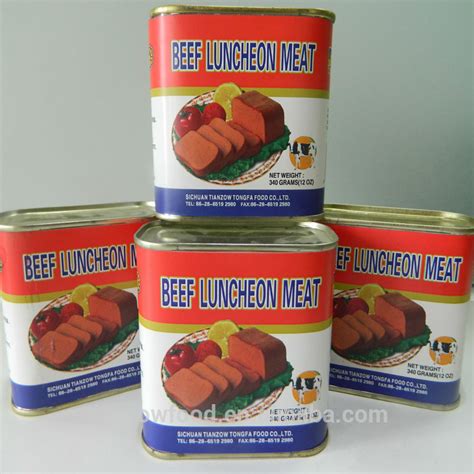 Canned Beef Luncheon Meat 340g Rectangular Tinchina Bintai Brand Or