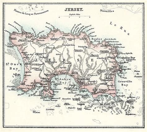 Map of Jersey Our beautiful Wall Art and Photo Gifts include Framed ...