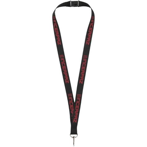 Lago Lanyard With Break Away Closure Solid Black Margt Smatt