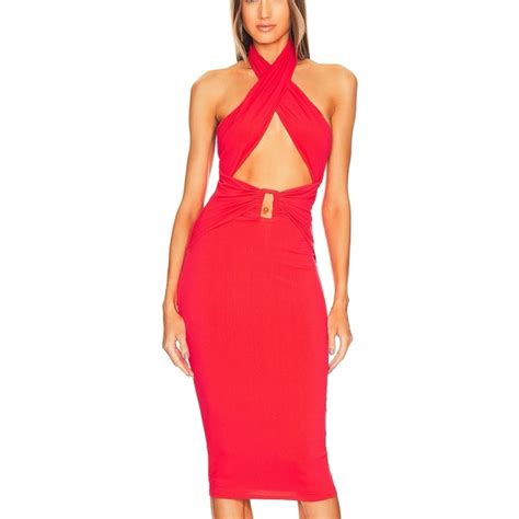 Michael Costello Dresses Michael Costello X Revolve Raylynn Dress In In Hibiscus Red Poshmark