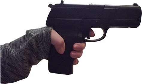 Download Thumb Image - Transparent Background Hand Holding Gun ...