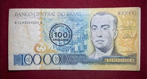 Billete Brasil Resellado A Cruzados Pick