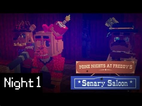 MINE Nights At Freddy S SENARY SALOON Night 1 Minecraft FNAF