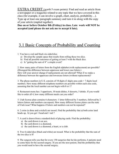 Section 31 Basic Concepts Of Probability And Counting Answers 42