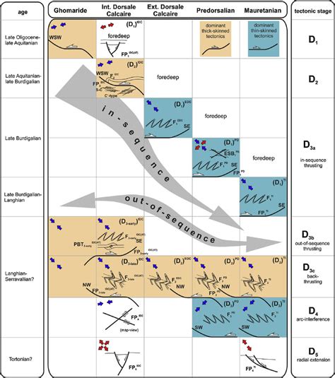 Synoptic Table Showing The Main Deformation Structures For Each