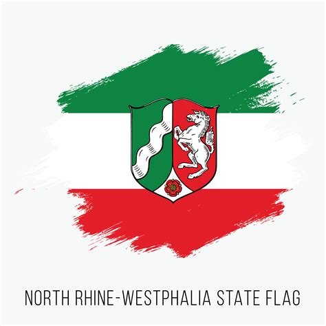 Germany State North Rhine-Westphalia Vector Flag Design Template ...