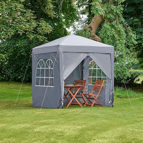 2m X 2m Grey Pop Up Gazebo Vonhaus Gazebo Outdoor Outdoor Gazebos