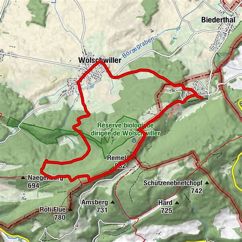 Circuit Du Sundgau Wolschwiller Burg Le Raemelsberg BERGFEX