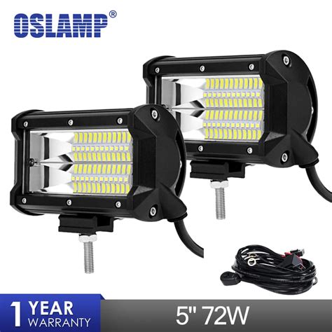 Oslamp W Led Work Light Car Flood Beam Led Light Bar Led Bar For