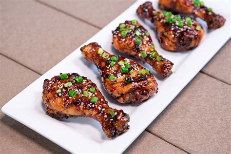 Asian Glazed Chicken Drumsticks Recipe On The Bbq26s Chicken Cooker