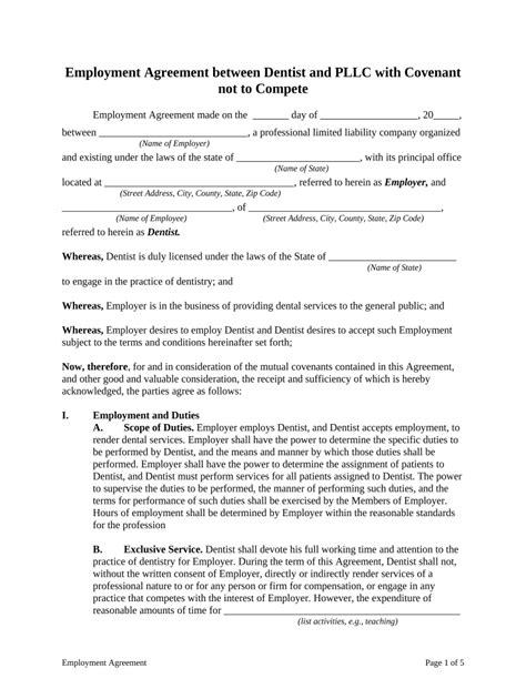 Employment Agreement Dentist Complete With Ease Airslate Signnow