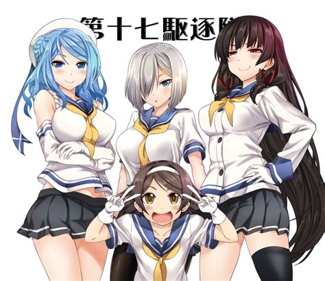 Hamakaze Urakaze Isokaze And Tanikaze Kantai Collection Drawn By