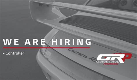 NOW HIRING Controller Graham Rahal Performance Zionsville Indiana