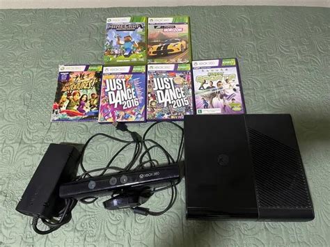 Xbox 360 slim kinect bloqueado 4gb Consoles de Vídeo Game