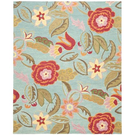 Safavieh Handmade Blossom Blue Floral Wool Rug 89 X 12 Overstock