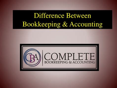 PPT - Difference Between Bookkeeping & Accounting PowerPoint