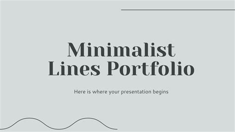 Presentación Portafolio De Líneas Minimalistas