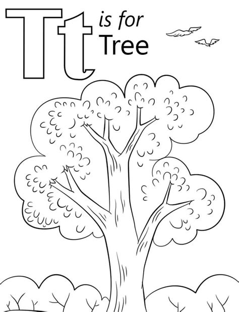 Letter T Coloring Page - Free Printable Coloring Pages for Kids