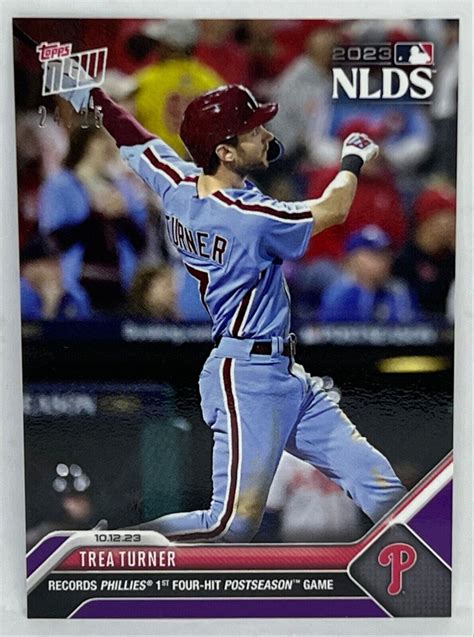 2023 Topps Now 1000 Trea Turner Philadelphia Phillies PURPLE Parallel