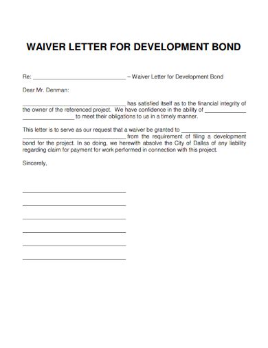 Free Waiver Letter Samples In Ms Word Google Docs Pdf