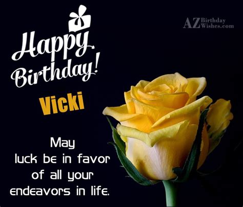 Happy Birthday Vicki - AZBirthdayWishes.com