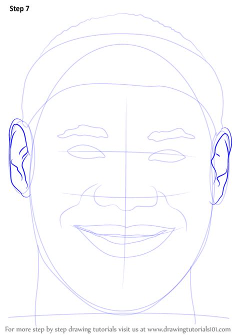 how to draw lebron james face