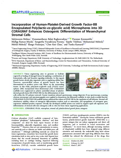 Pdf Incorporation Of Human Platelet Derived Growth Factor Bb