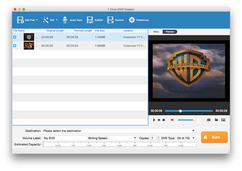 Free DVD Creator To Burn Make DVD From MP4 MOV Etc For Free On Mac