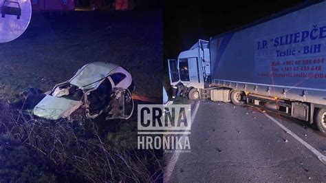 Nova tragedija u BiH U sudaru sa kamionom poginuo vozač Opela Crna