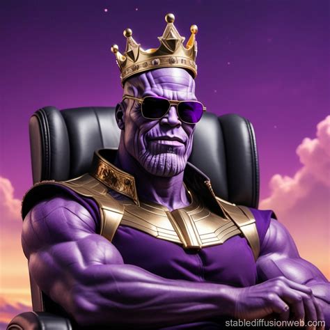thanos   gangster rapper   smug smile stable diffusion