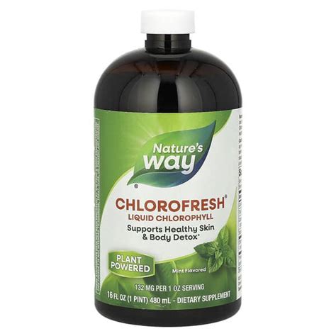 Natures Way Chlorofresh Liquid Chlorophyll Mint 132 Mg 16 Fl Oz