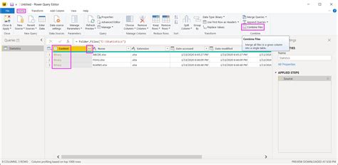 Combine Files Binaries In Power BI Desktop Power BI Microsoft Docs