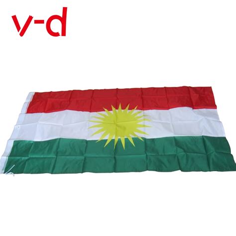 free shipping xvggdg the Kurd flag Kurdish flag 100% Polyester ...