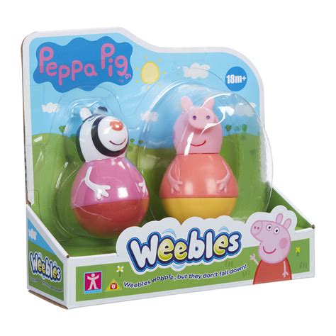 Compre Peppa Pig Pack 2 Weebles De 8cm Peppa E Zoe Aqui Na