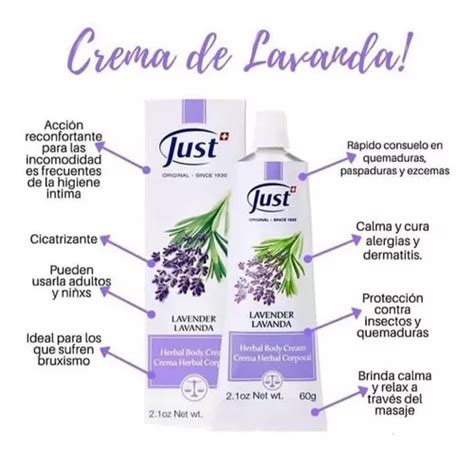 Crema De Lavanda Just Swiss 60g Envío gratis