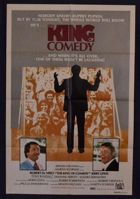 All About Movies - King Of Comedy Movie Poster One Sheet Robert De Niro ...