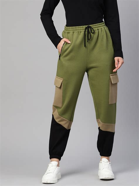 Laabha Women Colourblocked Regular Fit Joggers Price History