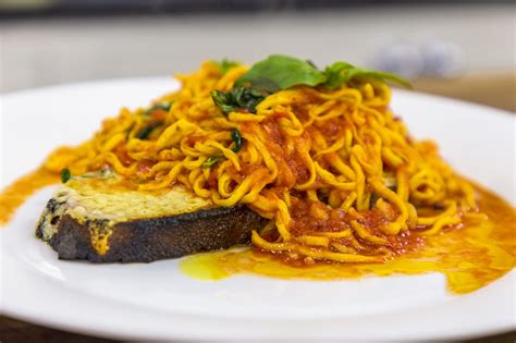 Spaghetti And Arrabiata Sauce On Toast James Martin Chef