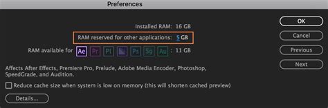 Unable To Allocate Memory Error After Effects