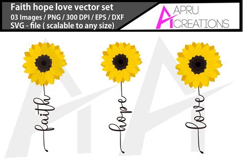 Faith Hope Love Vector Graphic by aparnastjp · Creative Fabrica