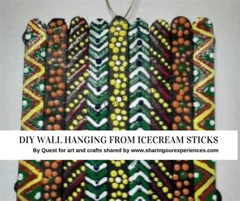 Ice cream stick Wall hanging craft | How to make wall hanging with ...