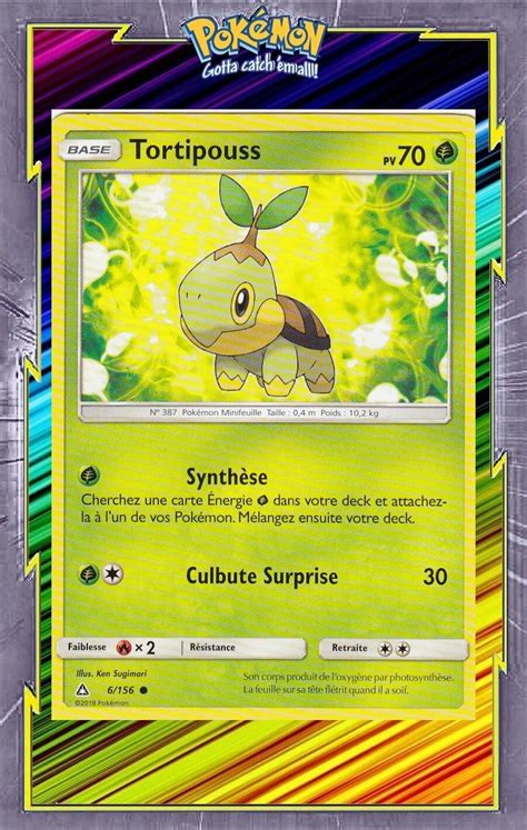 Tortipouss SL05 Ultra Prisme 6 156 Carte Pokemon Neuve Française