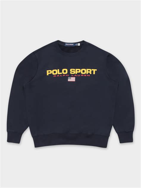 Polo Ralph Lauren Sport Fleece Sweatshirt In Cruise Navy Glue Store