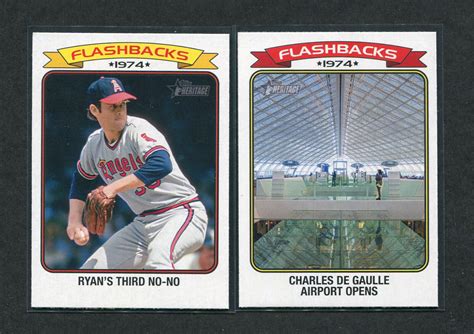 Topps Heritage Baseball News Flashbacks Insert Complete Your Set