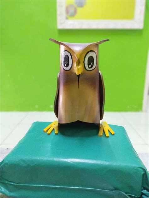 Owl Pvc Garrafas Pet Arte Garrafas