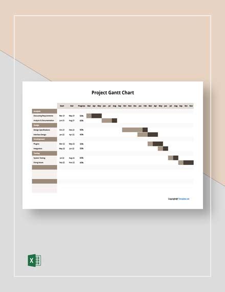 Free Sample Project Gantt Chart Template - Excel | Template.net