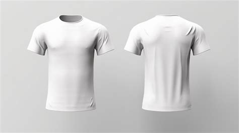 Premium AI Image | White tshirt mockup front and back Generative Ai