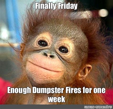 Meme Finally Friday Enough Dumpster Fires For One Week All