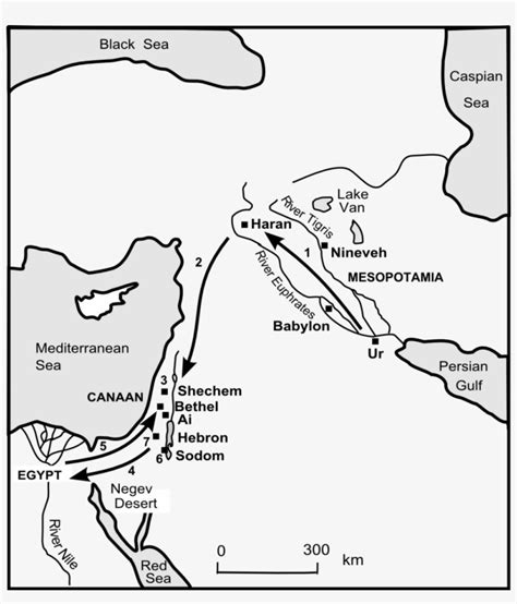 Abraham's Journey To Canaan Map