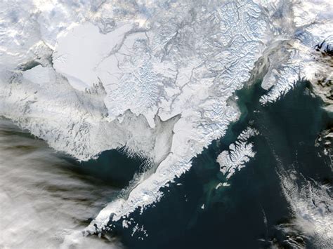 Natureza Imagem Da Nasa Mostra Cobertura De Gelo Sobre O Mar No Alasca